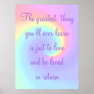 Poster Casamento com lésbicas do Pastel Rainbow