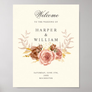 Poster casamento com rosas de cor-de-rosa macio do champa