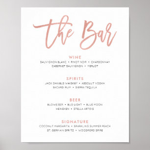 Poster Casamento Conto de Fadas Moderno Sinal de Menu do