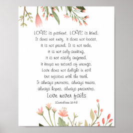 Poster Casamento Cristão de Flores Bonito Simples