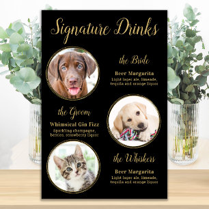 Poster Casamento de Animais de Estimação Black Gold 3 Fot
