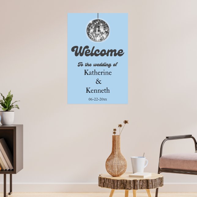 Poster Casamento de Boas-Vindas à Disco Balls (Sala de Estar 3)