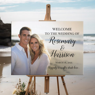 Poster Casamento de boas-vindas com fotos modernas