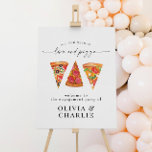 Poster Casamento de boas-vindas com o Love & Pizza<br><div class="desc">Poster de Boas-Vindas de Amor e Pizza. Um sinal perfeito de boas-vindas para um janto casual de ensaio,  festa de noivado ou chá de casamento!</div>