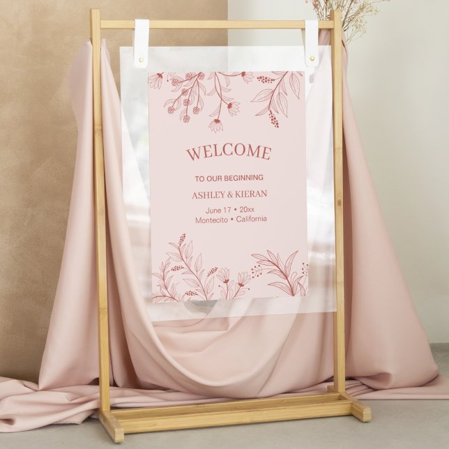 Poster Casamento de Boho Floral Elegante (Criador carregado)
