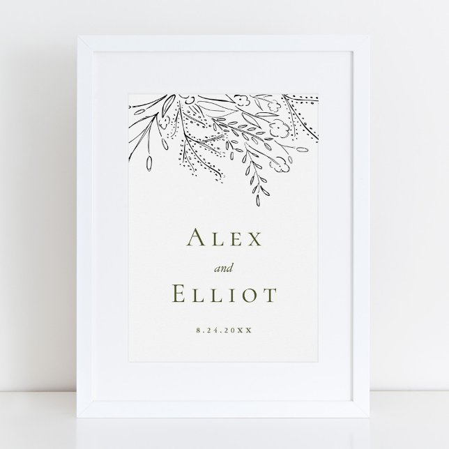 Poster Casamento de Buquê transbordante (Criador carregado)