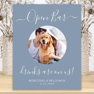 Poster Casamento de Cão Azul-Pet Pet Perigoso com Bar Abe