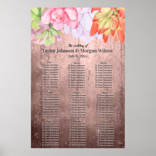 Poster Casamento De Casamento Pêssego-Marrom