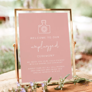 Poster Casamento de Cerimônia Desplugada de Pastel Vibran
