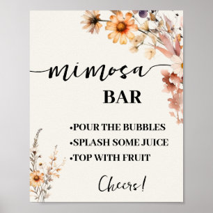 Poster Casamento de Chá de panela de Autumn Wildflower Mi