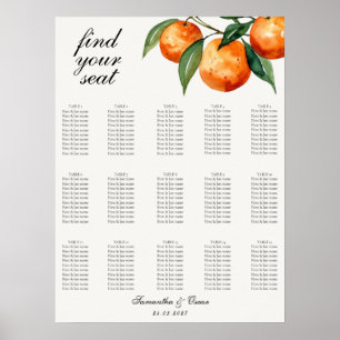 Poster Casamento de Citros Mediterrâneo Laranja
