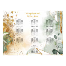 Casamento de Cristais Botânicos Verdes e Dourados 