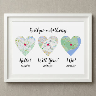 Poster Casamento de Datas Especiais do Casal Bonito