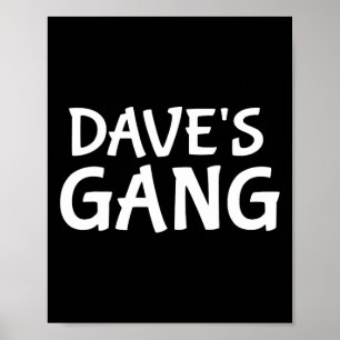 Poster Casamento de Dave Bachelor do Primeiro Nome da Gan