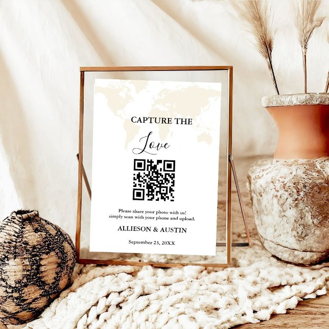 Poster Casamento de Destino Capture Love QR code casament (Criador carregado)