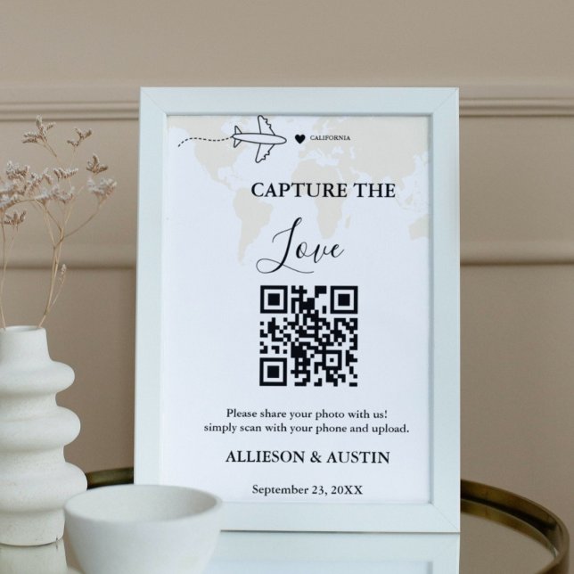 Poster Casamento de Destino Capture Love QR code casament (Criador carregado)