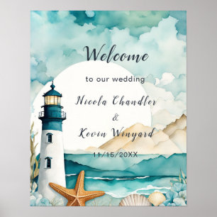 Poster Casamento de Farol Náutico