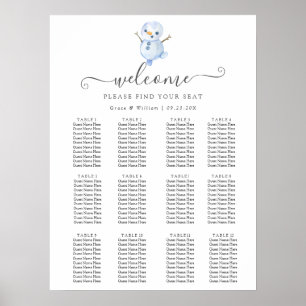 Poster Casamento de flocos de neve da Wonderland Winter