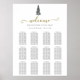 Poster Casamento de flocos de neve da Wonderland Winter