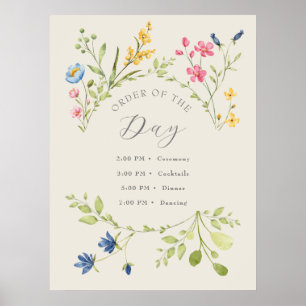 Poster Casamento de Flores Silvestres Ordem do Dia