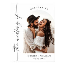 Casamento de Foto de Boas-vindas Minimalista Elega