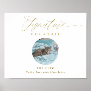 Poster Casamento de Fotos Pet com Sinais de Assinatura Do