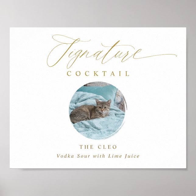 Poster Casamento de Fotos Pet com Sinais de Assinatura Do (Frente)