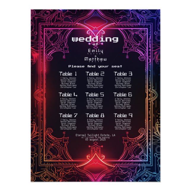 Pôster Casamento de Fusão Cyber-Medieval (Frente)