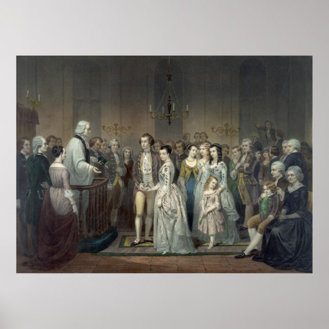 Pôster "Casamento de George Washington" impressão/poster (Frente)