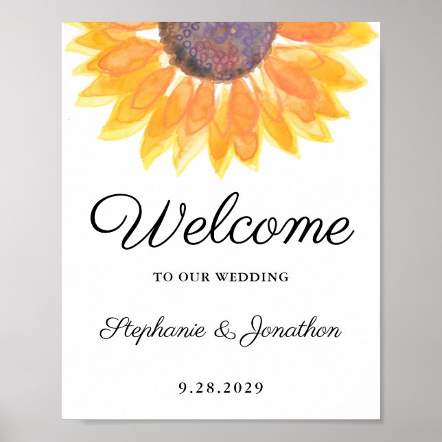 Poster Casamento de Girassol (Frente)