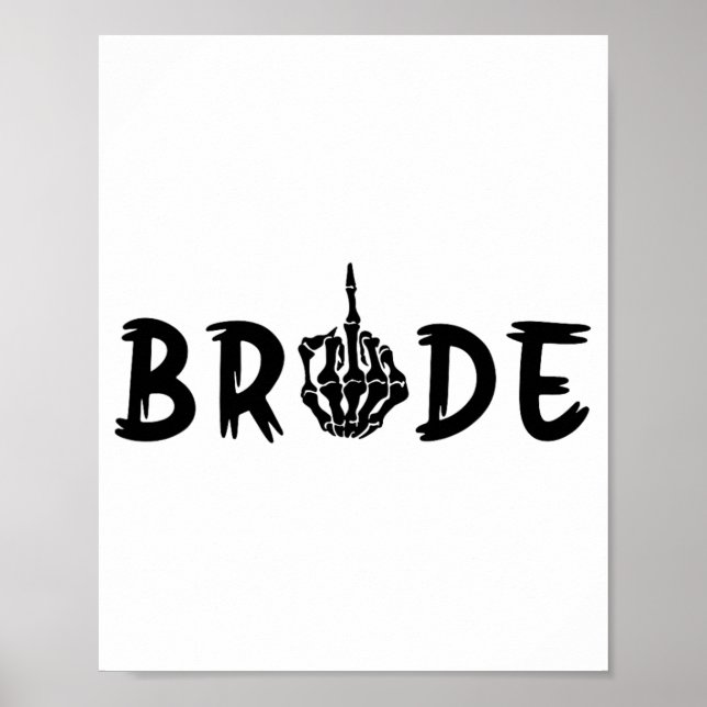 Poster Casamento de Halloween Noiva Groom Skeleton até a  (Frente)