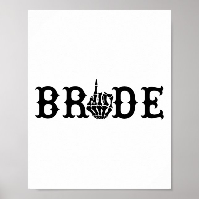 Poster Casamento de Halloween Noiva Groom Skeleton até a  (Frente)