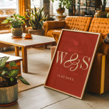 Casamento de iniciais rústicas de casal