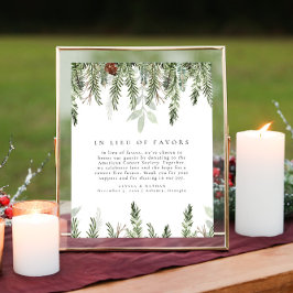 Poster Casamento De Natal Em Vez De Favor Sinal De Tablet