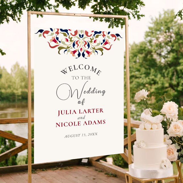 Poster Casamento De Paisley De Paisley Artístico De Luxo (Criador carregado)