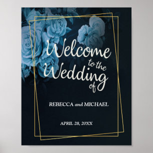 Poster Casamento de Quadros Geométricos Simples Dourados