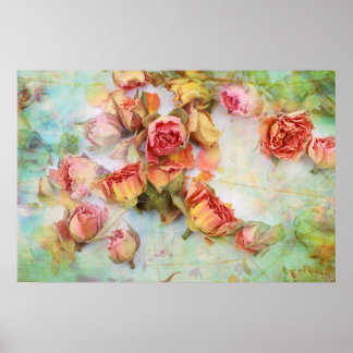 Pôster Casamento de rosas secos