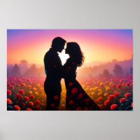Casamento de Silhueta Romântica e Sunset casal Lov