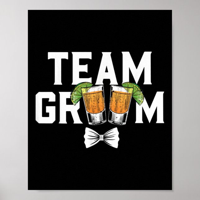 Poster Casamento de Solteiro do Team Groom (Frente)