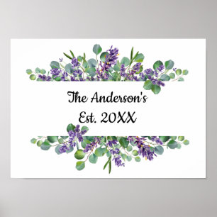 Poster Casamento de Verde com Eucalipto e Lavanda Persona