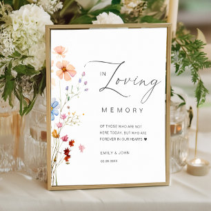 Poster Casamento de Wildflower "In Loving Memory"