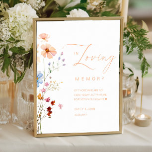 Poster Casamento de Wildflower "In Loving Memory"