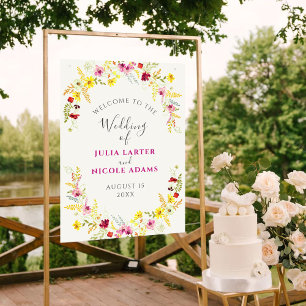 Poster Casamento de Wreath com Orquídeas Selvagens Rosa P