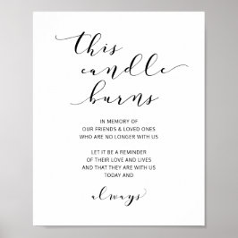 Poster Casamento desta Vela Burns - Sinal Moderno