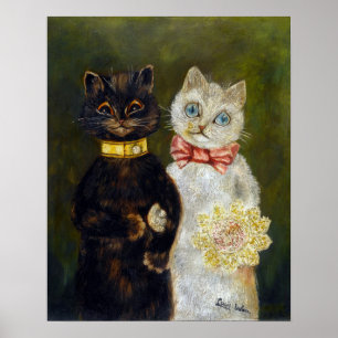 Pôster Casamento do gato, Louis Wain