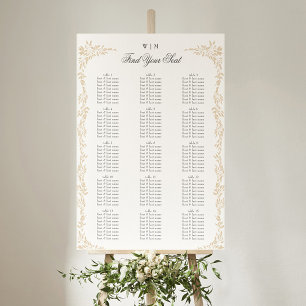 Poster Casamento Elegante do Monograma Blush Crest tradic
