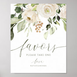 Poster Casamento Elegante Favorece Sinal Greenery Foliage