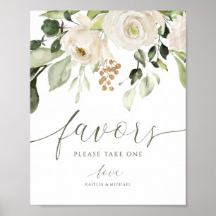 Poster Casamento Elegante Favorece Sinal Greenery Foliage