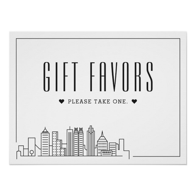 Pôster Casamento em Atlanta | Cartaz de casamento com seu (Frente)