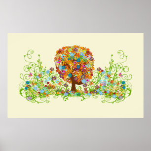 Pôster Casamento Encantado do Branch do Lado da Floresta